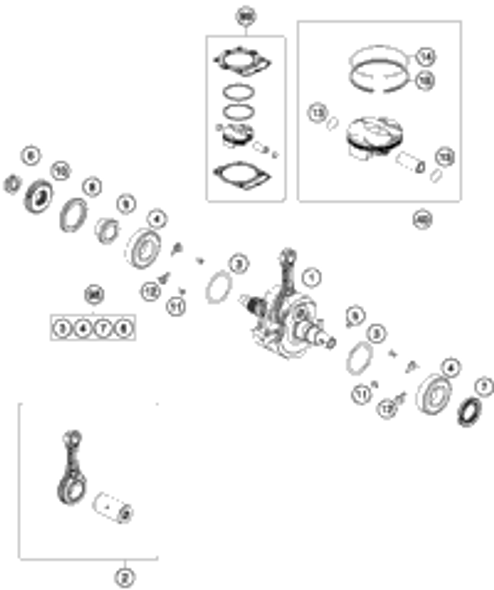 KTM GASKET KIT ENGINE 250 SX-F 2016 250 SXF 79230099000