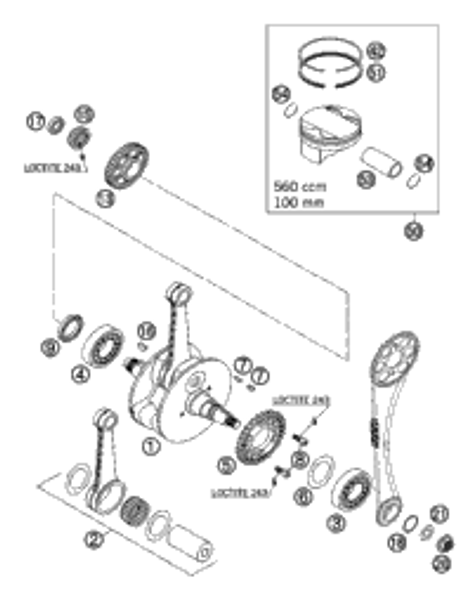 KTM PISTON KIT SIZE I 150 SX ON DEMAND 2019 150 XC-W 00050000235