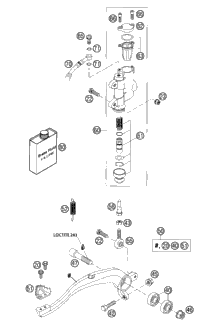 KTM BRAKE CALIPER RE.CPL.85 SX 03 2005 85 SX 47013080000