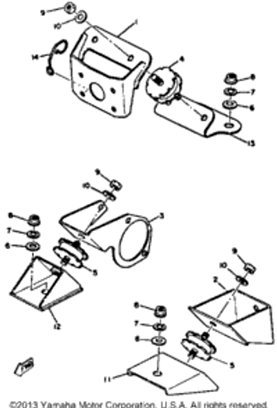 Nut, Flange (95702-10500-00) 1980 SS440D 95701-10500-00