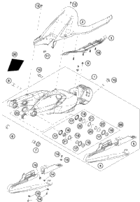 KTM HAND BRAKE CYL. PR16/19 2015 1290 SUPERDUKE R BLACK 6131300100030