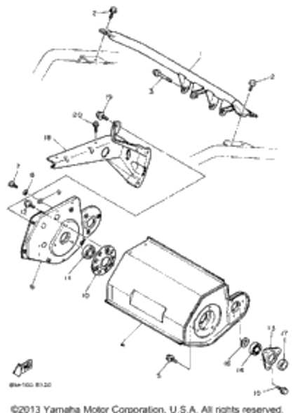 Bolt, Flange 1990 SNOSCOOT (SV80P) 95816-08012-00