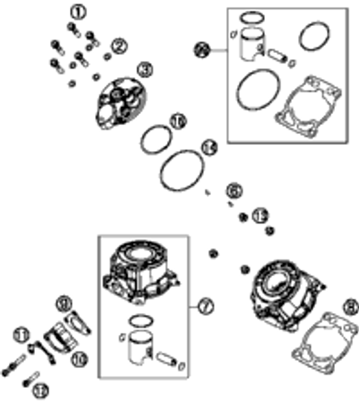 KTM PISTON KIT GR. II 690DUKE12-14 As Required, 12-14 2015 690 Enduro R 00050000225