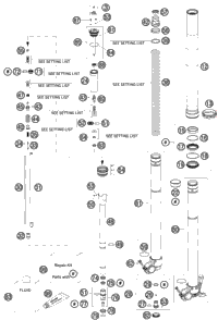 KTM Fork outer tube 49,13x577 dt54 db60 natu 2011 530 XC-W SD 48600736