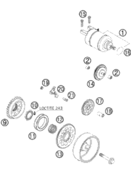 KTM ROTOR EFI CPL. 2016 250 XCFW 77539005144