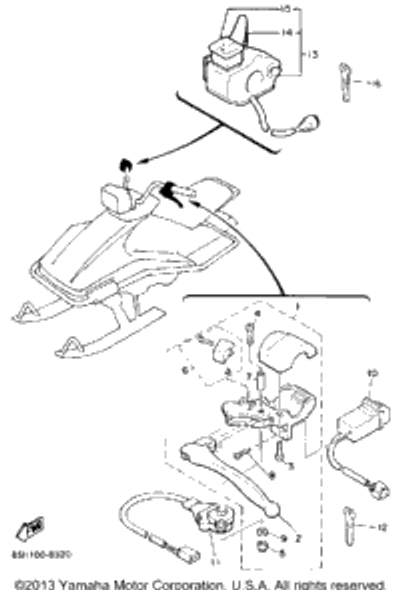 Band, Switch Cord 1990 SNOSCOOT (ELEC START) (SV80EP) 437-83936-01-00