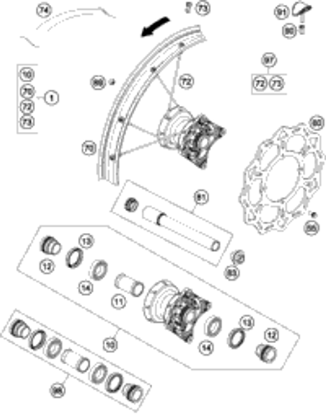KTM MASTER CYLINDER D=11 MM 2022 690 ENDURO R Chassis 27002030044