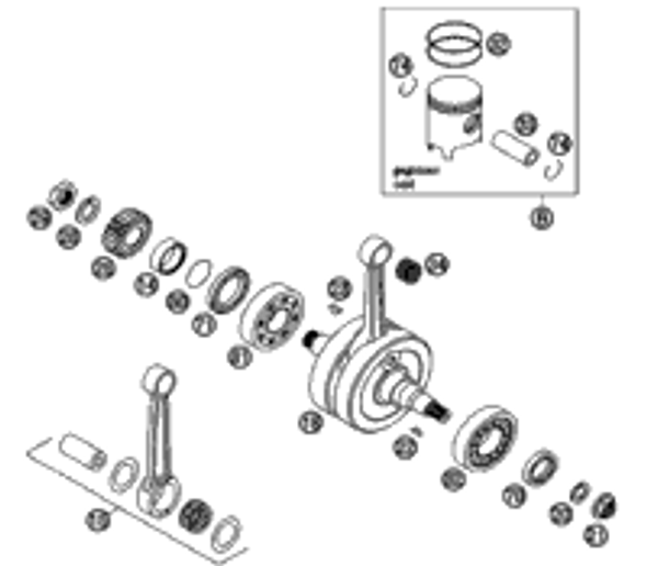 KTM CRANKSHAFT 125 EXE/EXC 2001 2003 125 EXC 50330018100