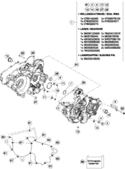 KTM CRANKSHAFT EXC 2020 300 XC TPI 55430118100
