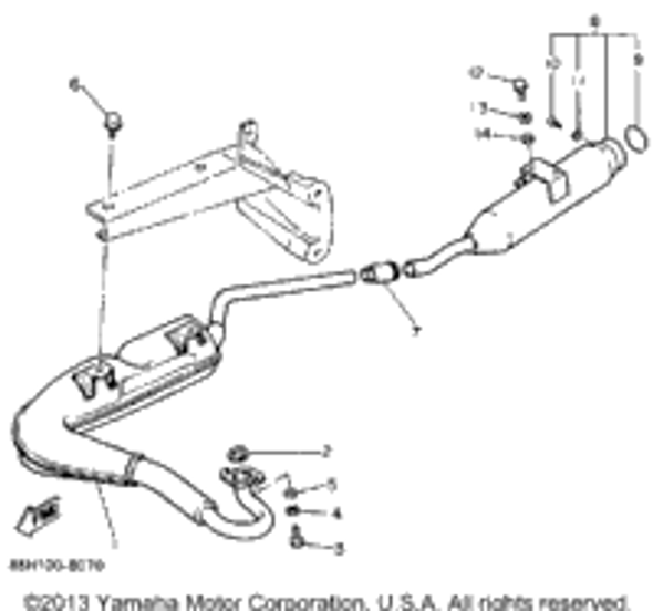 Bolt, Flange 1990 SNOSCOOT (SV80P) 95816-08016-00