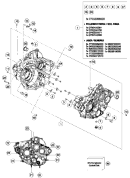 KTM OUT.CLUTCH HUB CPL. 67-T 2004 2004 2007 950 Supermoto 60032001144