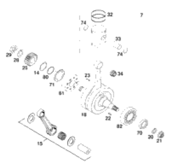KTM ENGINE CASE KPL. 125-200 13 13 2013 150 SX 52430000033