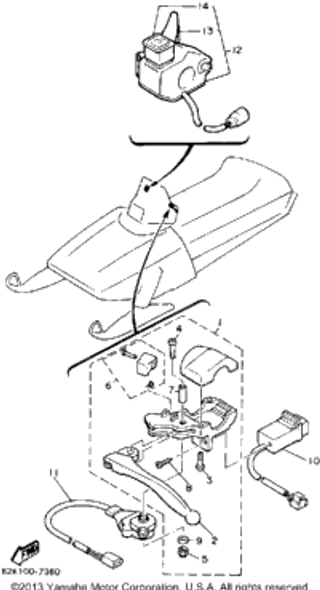 Screw, Pan Head 1990 PHAZER II LE (ELEC START) (PZ480EP) 98501-05040-00