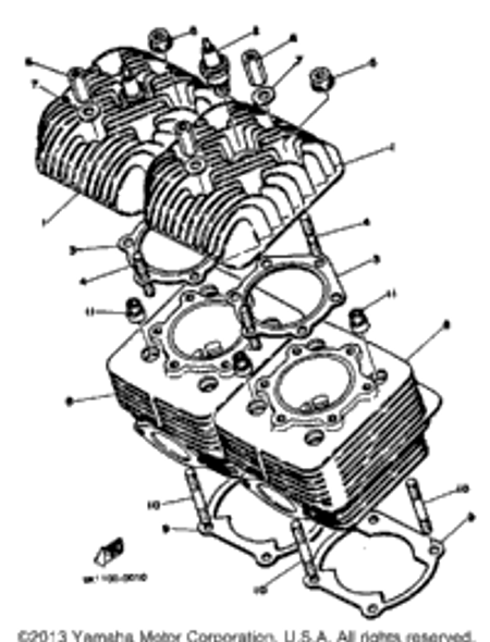 Gasket, Cylinder 1980 SR540D 89N-11351-00-00