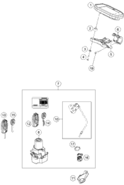 KTM Lockset Race-on 433MHz NEW PART 2019 1290 SUPER DUKE GT WHITE 61611266044