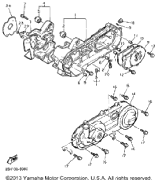 Pin, Dowel 1988 SNOSCOOT (ELEC START) (SV80EM) 99510-12016-00