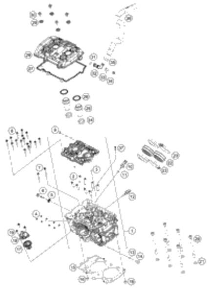 KTM Pre-muffler 2021 890 DUKE (BLACK) Chassis 63605050000