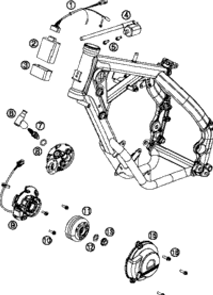 KTM Frame \463V5"""""" 2022 65 SX EU Chassis 46303001300EB"""""""