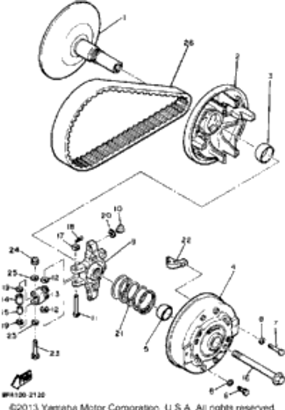 Nut, U 1984 BRAVO (BR250H) 95601-06100-00