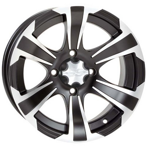 ITP SS Alloy SS312, Black W/ Machined - 12X7 (12SS700Bx) 2022 Kawasaki Kvf750 Brute Force 4X4I EPS Camo 1228439536B