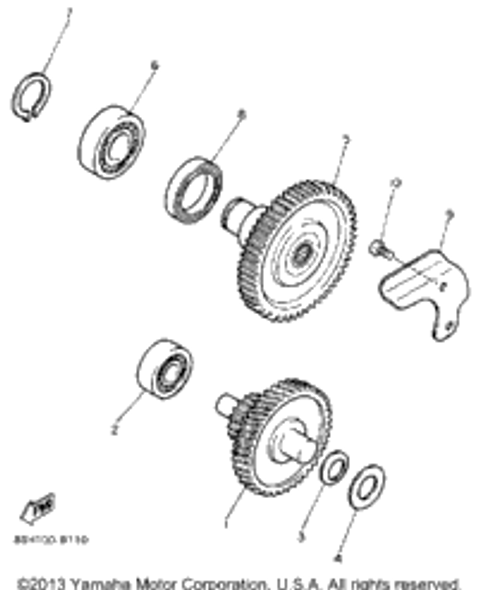 Washer, Plate 1990 SNOSCOOT (ELEC START) (SV80EP) 90201-12704-00