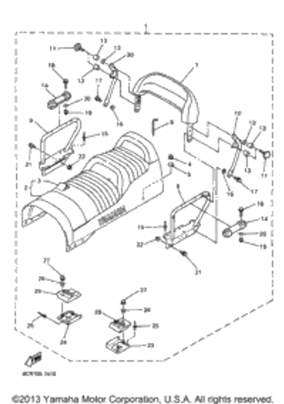 Washer, Plate 1998 VMAX 600 SXS (OHLINS FR SHOCKS) (VX600SXSB) 90201-086A3-00