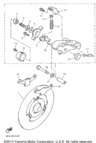 Bolt, Caliper 1995 VMAX 500 LE (ELEC START) (VX500EV) 86M-25818-00-00