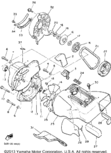 Damper, Duct 4 1990 VK540 (VK540EP) 8Y0-12687-01-00