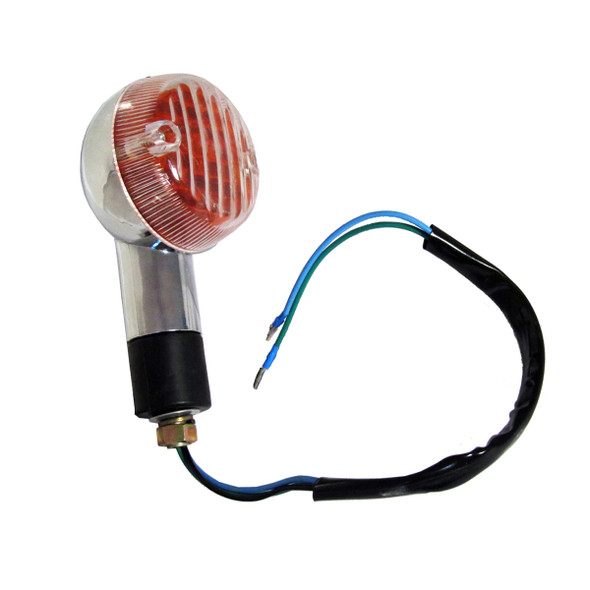 Each motorcycle turn signal comes with a single filament bulb and two color coded, extra long wires which makes hooking them up super easy.