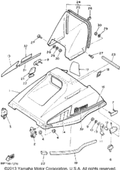 Clamp 2 1992 BRAVO T (LONG TRACK) (BR250TS) 8R4-77136-00-00