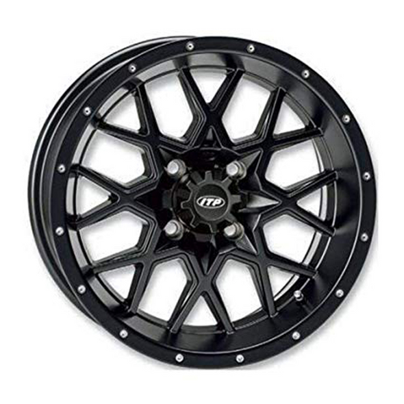 Itp Hurricane Wheel, 16X7, 4/156, Matte Black (16Rb113Bx) Fits 2023 Polaris Ranger XP Kinetic Premium 1621966017B