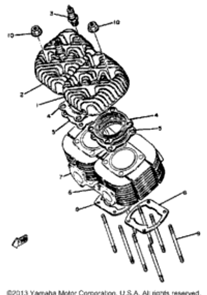Gasket, Cylinder Head 1 1984 ENTICER 340T (LONG TRACK) (ET340TH) 8G8-11181-01-00