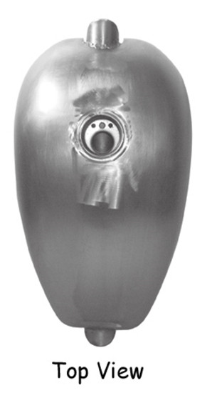 V-Factor Frisco 1.8 Gallon Steel Vintage Style Motorcycle Gas Tank Universal Mount