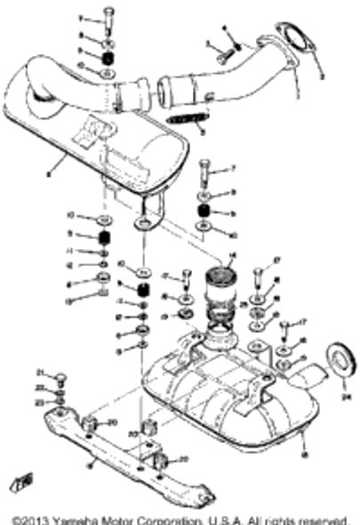 Gasket, Exst Pipe 1971 SL292 834-14613-00-00