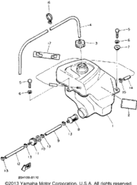 Hose 1990 SNOSCOOT (SV80P) 90446-11109-00