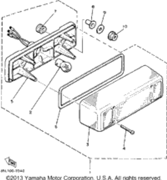 Gasket, Tail Lens 1992 ENTICER II LT (ET410TRS) 87M-84723-00-00