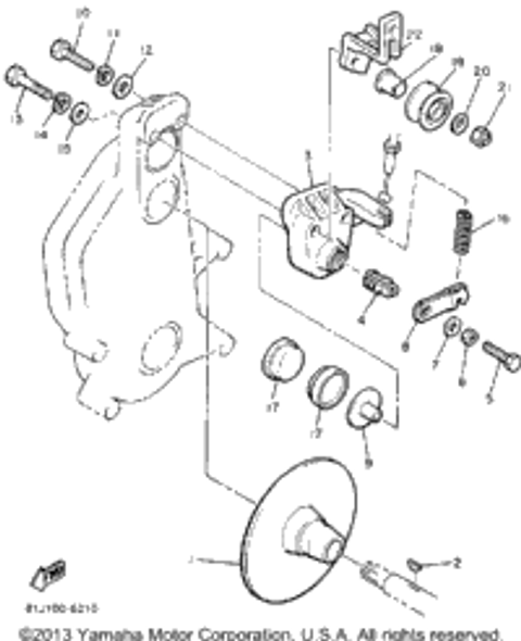 Pad, Caliper 2 1988 PHAZER (PZ480M) 84X-25811-01-00