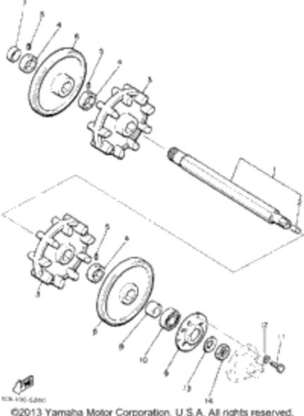 Housing, Front Axle 1990 SRV (SR540P) 8K4-47551-00-00