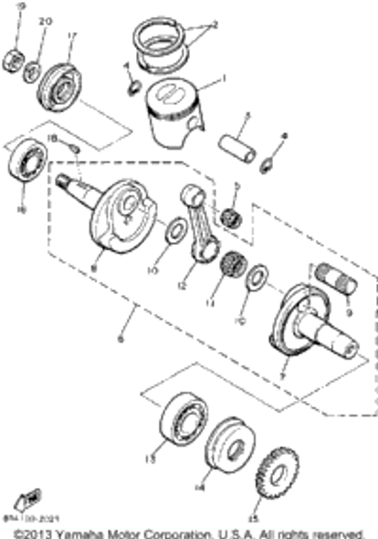 Pin, Piston 1992 BRAVO (BR250S) 818-11633-00-00