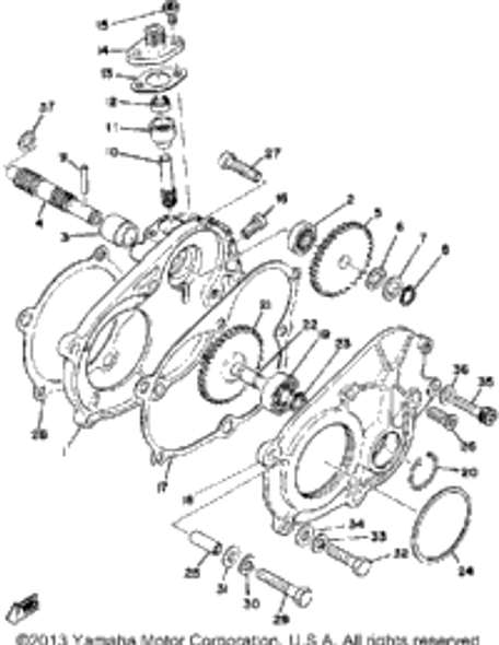 Shaft, Worm 1980 EX440D 866-13175-00-00