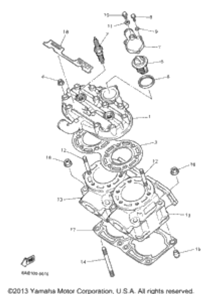 Gasket, Cylinder 1995 VMAX 500 LE (ELEC START) (VX500EV) 8AB-11351-00-00