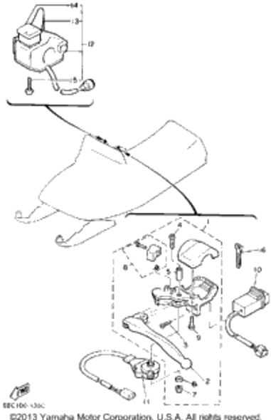 Lever, Throttle 1992 BRAVO T (LONG TRACK) (BR250TS) 8V0-42138-00-00