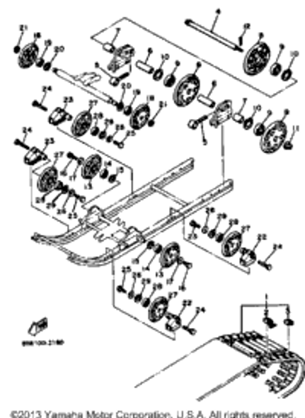 Rear Axle Comp 1980 SR540D 8L8-47520-01-00