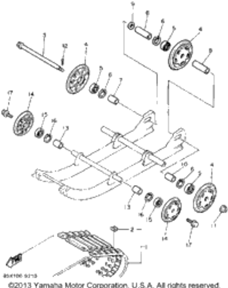 Suspension Wheel Comp 1990 SNOSCOOT (ELEC START) (SV80EP) 87M-47320-00-00