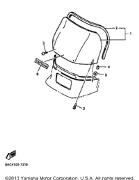 Windshield Comp 1998 VK540 II (VK540EB) 86V-77210-10-00