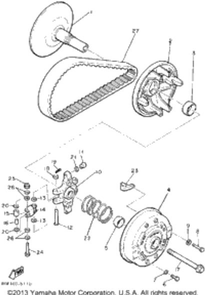 Spider O 1987 BRAVO (BR250L) 8H9-17627-00-00