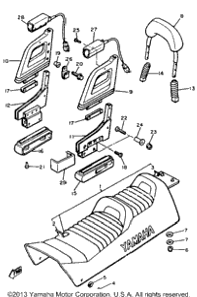 Cover 1993 VENTURE XL (VT480T) 8Y7-24796-01-00