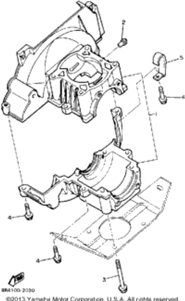 Crankcase Assembly 1987 BRAVO (BR250L) 8R4-15100-00-00