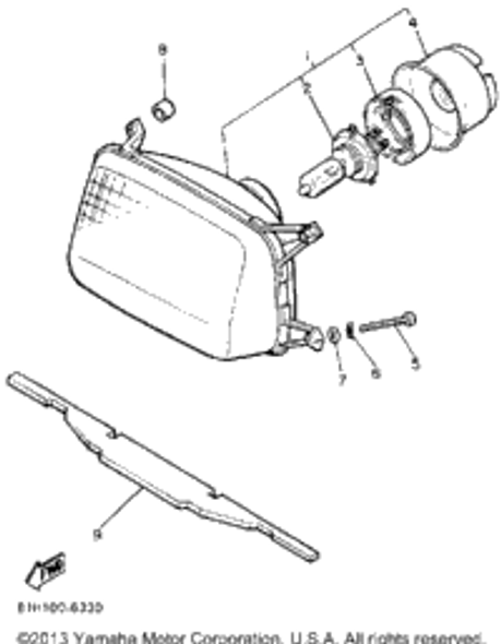 Headlight Unit Assembly 1988 PHAZER DELUXE (ELEC START) (PZ480EM) 86M-84310-00-00