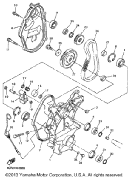 Housing, Chain 1998 VMAX 500 XT (VX500XTB) 8CR-47541-01-00